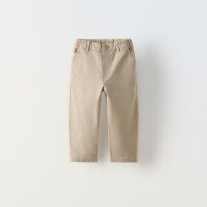 ZARA NWT Boys 4-5 years  Khaki Chino Pants Elastic Waist